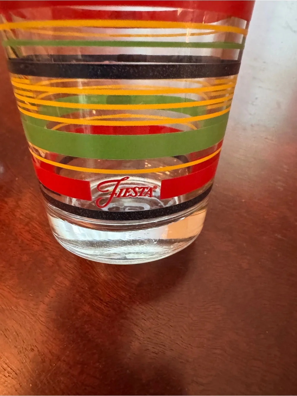 Fiestaware Coordinates Drinking Glasses Mambo Libbey Stripes Fiesta. SET OF TWO